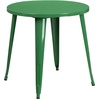 image:imageFlash Furniture Commercial Grade 30 Round Red Metal IndoorOutdoor Table Set with 2 Cafe ChairsGreen