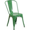 image:imageFlash Furniture Commercial Grade 30 Round Red Metal IndoorOutdoor Table Set with 2 Cafe ChairsGreen