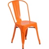 image:imageFlash Furniture Commercial Grade 30 Round Red Metal IndoorOutdoor Table Set with 2 Cafe ChairsOrange