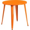 image:imageFlash Furniture Commercial Grade 30 Round Red Metal IndoorOutdoor Table Set with 2 Cafe ChairsOrange