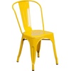 image:imageFlash Furniture Commercial Grade 30 Round Red Metal IndoorOutdoor Table Set with 2 Cafe ChairsYellow