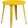 image:imageFlash Furniture Commercial Grade 30 Round Red Metal IndoorOutdoor Table Set with 2 Cafe ChairsYellow