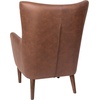 image:imageFlash Furniture Connor Traditional Wingback Accent Chair Commercial Grade Faux Leather Upholstery and Wooden Frame and Legs Light BrownDark Brown