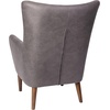 image:imageFlash Furniture Connor Traditional Wingback Accent Chair Commercial Grade Faux Leather Upholstery and Wooden Frame and Legs Light BrownDark Gray