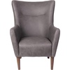 image:imageFlash Furniture Connor Traditional Wingback Accent Chair Commercial Grade Faux Leather Upholstery and Wooden Frame and Legs Light BrownDark Gray