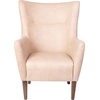 image:imageFlash Furniture Connor Traditional Wingback Accent Chair Commercial Grade Faux Leather Upholstery and Wooden Frame and Legs Light BrownLight Brown