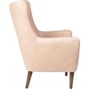 image:imageFlash Furniture Connor Traditional Wingback Accent Chair Commercial Grade Faux Leather Upholstery and Wooden Frame and Legs Light BrownLight Brown