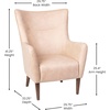 image:imageFlash Furniture Connor Traditional Wingback Accent Chair Commercial Grade Faux Leather Upholstery and Wooden Frame and Legs Light BrownLight Brown
