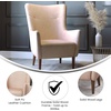 image:imageFlash Furniture Connor Traditional Wingback Accent Chair Commercial Grade Faux Leather Upholstery and Wooden Frame and Legs Light BrownLight Brown