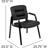 image:imageFlash Furniture Darwin Flash Fundamentals LeatherSoft Executive Reception Chair Modern Tufted Lounge Chair for Living Room or Office Black