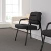 image:imageFlash Furniture Darwin Flash Fundamentals LeatherSoft Executive Reception Chair Modern Tufted Lounge Chair for Living Room or Office Black