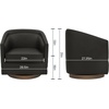 image:imageFlash Furniture Dean Upholstered Barrel Chair Commercial 360 Swivel Club Style Chair Sloped Armrests Woodgrain Vinyl Wrapped Metal Base Cream FabricBlack Leathersoft