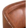 image:imageFlash Furniture Dean Upholstered Barrel Chair Commercial 360 Swivel Club Style Chair Sloped Armrests Woodgrain Vinyl Wrapped Metal Base Cream FabricBrown Leathersoft