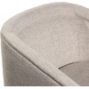image:imageFlash Furniture Dean Upholstered Barrel Chair Commercial 360 Swivel Club Style Chair Sloped Armrests Woodgrain Vinyl Wrapped Metal Base Cream FabricCream