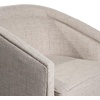 image:imageFlash Furniture Dean Upholstered Barrel Chair Commercial 360 Swivel Club Style Chair Sloped Armrests Woodgrain Vinyl Wrapped Metal Base Cream FabricCream