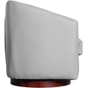 image:imageFlash Furniture Dean Upholstered Barrel Chair Commercial 360 Swivel Club Style Chair Sloped Armrests Woodgrain Vinyl Wrapped Metal Base Cream FabricGray Leathersoft