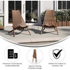 image:imageFlash Furniture Delia Commercial IndoorOutdoor Wood Folding Chair Low Profile Lounge for Patio Porch or Garden Versatile WeatherResistant Acacia Wood BrownBrown