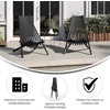 image:imageFlash Furniture Delia Commercial IndoorOutdoor Wood Folding Chair Low Profile Lounge for Patio Porch or Garden Versatile WeatherResistant Acacia Wood BrownBlack