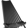 image:imageFlash Furniture Delia Commercial IndoorOutdoor Wood Folding Chair Low Profile Lounge for Patio Porch or Garden Versatile WeatherResistant Acacia Wood BrownBlack