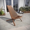 image:imageFlash Furniture Delia Commercial IndoorOutdoor Wood Folding Chair Low Profile Lounge for Patio Porch or Garden Versatile WeatherResistant Acacia Wood BrownBrown