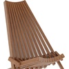 image:imageFlash Furniture Delia Commercial IndoorOutdoor Wood Folding Chair Low Profile Lounge for Patio Porch or Garden Versatile WeatherResistant Acacia Wood BrownBrown