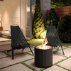 image:imageFlash Furniture Delia Commercial IndoorOutdoor Wood Folding Chair Low Profile Lounge for Patio Porch or Garden Versatile WeatherResistant Acacia Wood BrownBlack