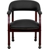 image:imageFlash Furniture Diamond Burgundy LeatherSoft Conference Chair with Accent Nail Trim and CastersBlack Leathersoft