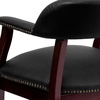 image:imageFlash Furniture Diamond Burgundy LeatherSoft Conference Chair with Accent Nail Trim and CastersBlack Leathersoft