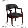 image:imageFlash Furniture Diamond Burgundy LeatherSoft Conference Chair with Accent Nail Trim and CastersBlack Vinyl