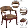 image:imageFlash Furniture Diamond Burgundy LeatherSoft Conference Chair with Accent Nail Trim and CastersBomber Jacket Brown Microfiber