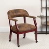 image:imageFlash Furniture Diamond Burgundy LeatherSoft Conference Chair with Accent Nail Trim and CastersBomber Jacket Brown Microfiber