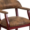 image:imageFlash Furniture Diamond Burgundy LeatherSoft Conference Chair with Accent Nail Trim and CastersBomber Jacket Brown Microfiber