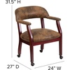 image:imageFlash Furniture Diamond Burgundy LeatherSoft Conference Chair with Accent Nail Trim and CastersBomber Jacket Brown Microfiber