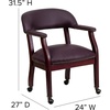 image:imageFlash Furniture Diamond Burgundy LeatherSoft Conference Chair with Accent Nail Trim and CastersBurgundy Leathersoft