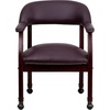 image:imageFlash Furniture Diamond Burgundy LeatherSoft Conference Chair with Accent Nail Trim and CastersBurgundy Leathersoft