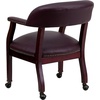 image:imageFlash Furniture Diamond Burgundy LeatherSoft Conference Chair with Accent Nail Trim and CastersBurgundy Leathersoft