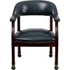 image:imageFlash Furniture Diamond Burgundy LeatherSoft Conference Chair with Accent Nail Trim and CastersNavy Vinyl