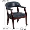 image:imageFlash Furniture Diamond Burgundy LeatherSoft Conference Chair with Accent Nail Trim and CastersNavy Vinyl
