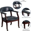 image:imageFlash Furniture Diamond Burgundy LeatherSoft Conference Chair with Accent Nail Trim and CastersNavy Vinyl