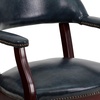 image:imageFlash Furniture Diamond Burgundy LeatherSoft Conference Chair with Accent Nail Trim and CastersNavy Vinyl