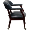 image:imageFlash Furniture Diamond Burgundy LeatherSoft Conference Chair with Accent Nail Trim and CastersNavy Vinyl