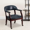 image:imageFlash Furniture Diamond Burgundy LeatherSoft Conference Chair with Accent Nail Trim and CastersNavy Vinyl