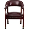 image:imageFlash Furniture Diamond Burgundy LeatherSoft Conference Chair with Accent Nail Trim and CastersOxblood Vinyl