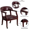 image:imageFlash Furniture Diamond Burgundy LeatherSoft Conference Chair with Accent Nail Trim and CastersOxblood Vinyl