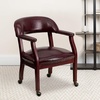 image:imageFlash Furniture Diamond Burgundy LeatherSoft Conference Chair with Accent Nail Trim and CastersOxblood Vinyl