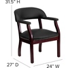 image:imageFlash Furniture Diamond Burgundy LeatherSoft Conference Chair with Accent Nail TrimBlack Leathersoft