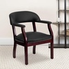 image:imageFlash Furniture Diamond Burgundy LeatherSoft Conference Chair with Accent Nail TrimBlack Leathersoft