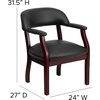 image:imageFlash Furniture Diamond Burgundy LeatherSoft Conference Chair with Accent Nail TrimBlack Vinyl