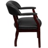 image:imageFlash Furniture Diamond Burgundy LeatherSoft Conference Chair with Accent Nail TrimBlack Vinyl