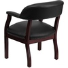 image:imageFlash Furniture Diamond Burgundy LeatherSoft Conference Chair with Accent Nail TrimBlack Vinyl